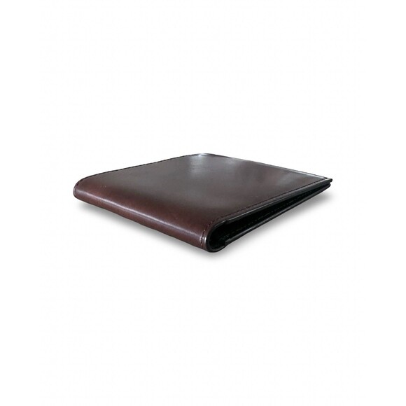 DUNHILL Bi-fold billing Club line brown mahogany green enamel leather Authentic - Picture 5 of 12